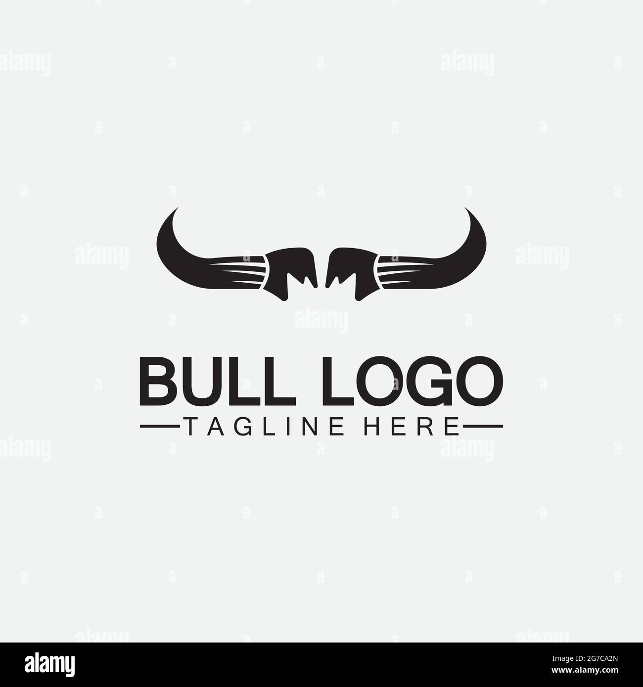 Bull Horn-Logo und Symbol Vorlage Symbole App Stock Vektor