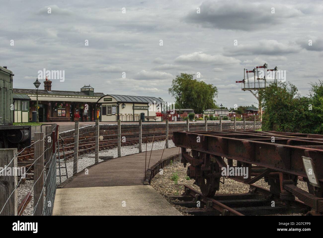 Buckinghamshire, Railway Centre, Quainton, Großbritannien; Gesamtansicht des alten Bahnhofs Quainton Road Stockfoto