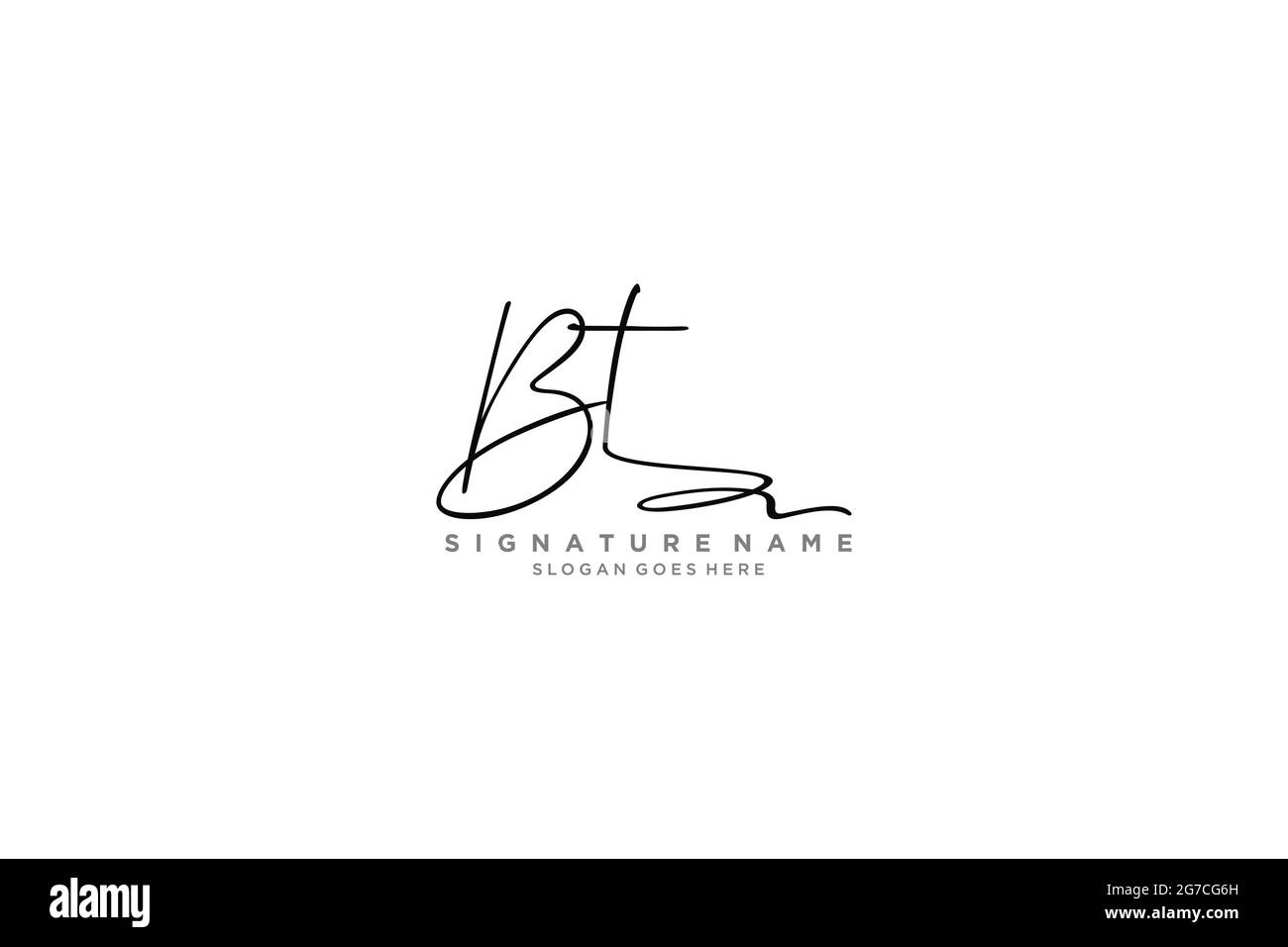 BT Letter Signature Logo Vorlage Elegantes Design Logo Zeichen Symbol Vorlage Vektor-Symbol Stock Vektor