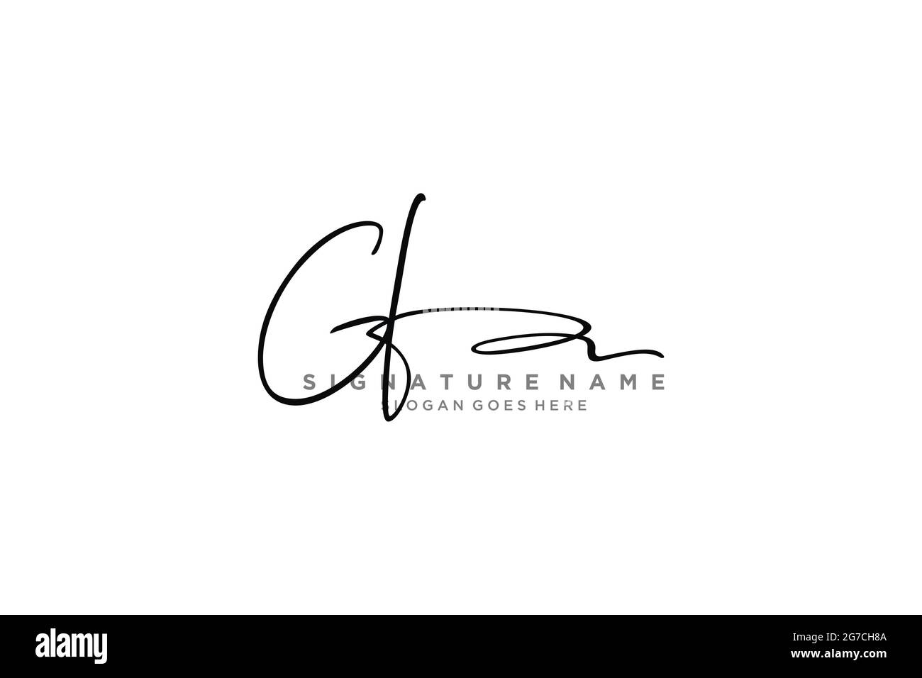 GF Letter Signature Logo Template Elegantes Design Logo Zeichen Symbol Vorlage Vektor-Symbol Stock Vektor