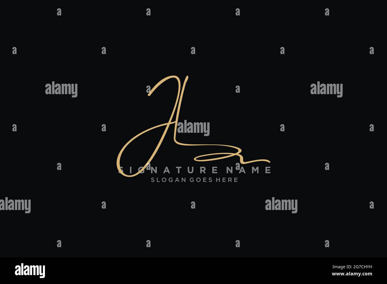 JL Letter Signature Logo Vorlage Elegantes Design Logo Zeichen Symbol Vorlage Vektor-Symbol Stock Vektor