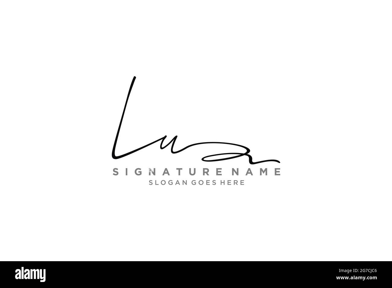 LU Buchstabe Unterschrift Logo Vorlage Elegantes Design Logo Zeichen Symbol Vorlage Vektor-Symbol Stock Vektor