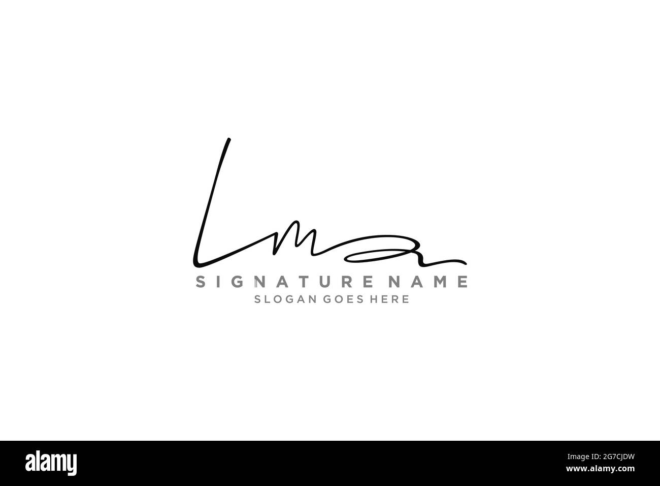 Lm Letter Signature Logo Vorlage Elegantes Design Logo Zeichen Symbol Vorlage Vektor-Symbol Stock Vektor