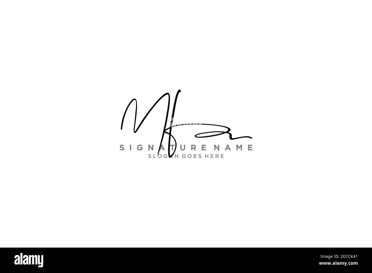MF Brief Unterschrift Logo Vorlage Elegantes Design Logo Zeichen Symbol Vorlage Vektor-Symbol Stock Vektor