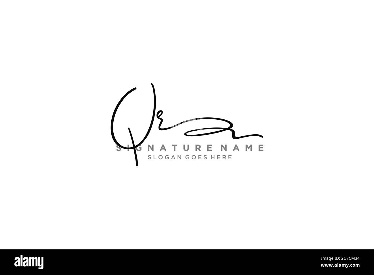 QR Brief Unterschrift Logo Vorlage Elegantes Design Logo Zeichen Symbol Vorlage Vektor-Symbol Stock Vektor