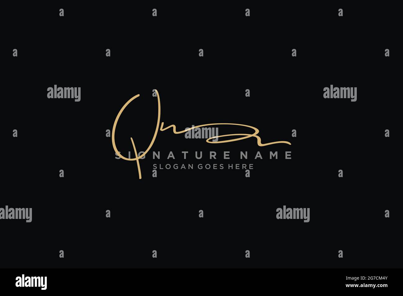QN Letter Signature Logo Vorlage Elegantes Design Logo Zeichen Symbol Vorlage Vektor-Symbol Stock Vektor