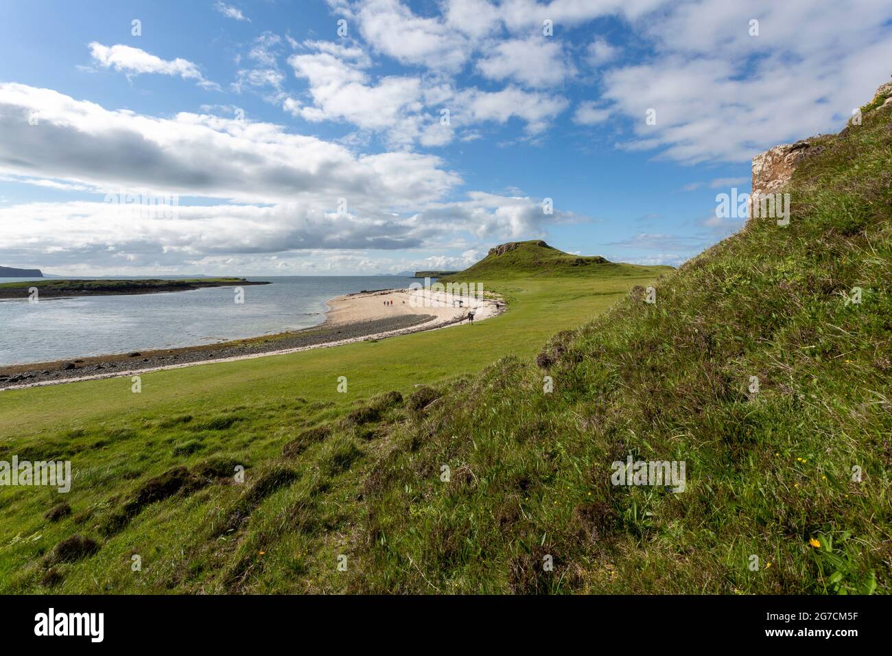 Schöner Korallenstrand in der Nähe des Dorfes Claigan, nordwestliche Insel Skye Schottland Stockfoto