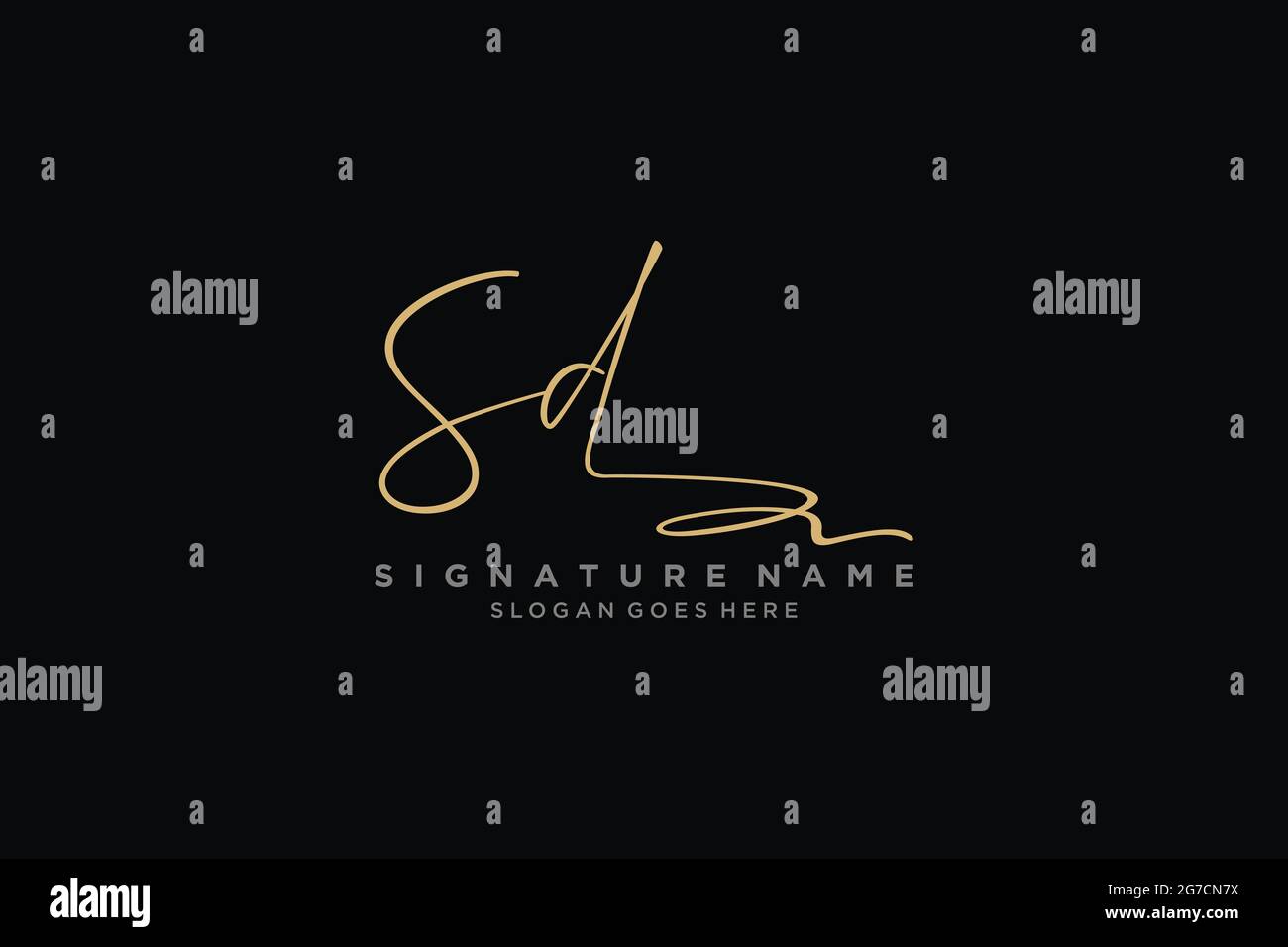 SD Letter Signature Logo Vorlage Elegantes Design Logo Zeichen Symbol Vorlage Vektor-Symbol Stock Vektor