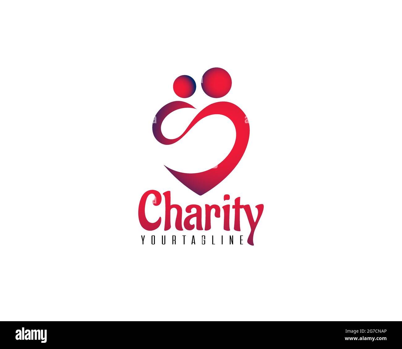 Das Charity-Hilfe-Logo kann als Zeichen, Symbol oder Symbol, als Vektor mit mehreren Ebenen und einfach zu bearbeiten und Größe und Farbe anzupassen, kompatibel mit fast illus verwendet werden Stock Vektor