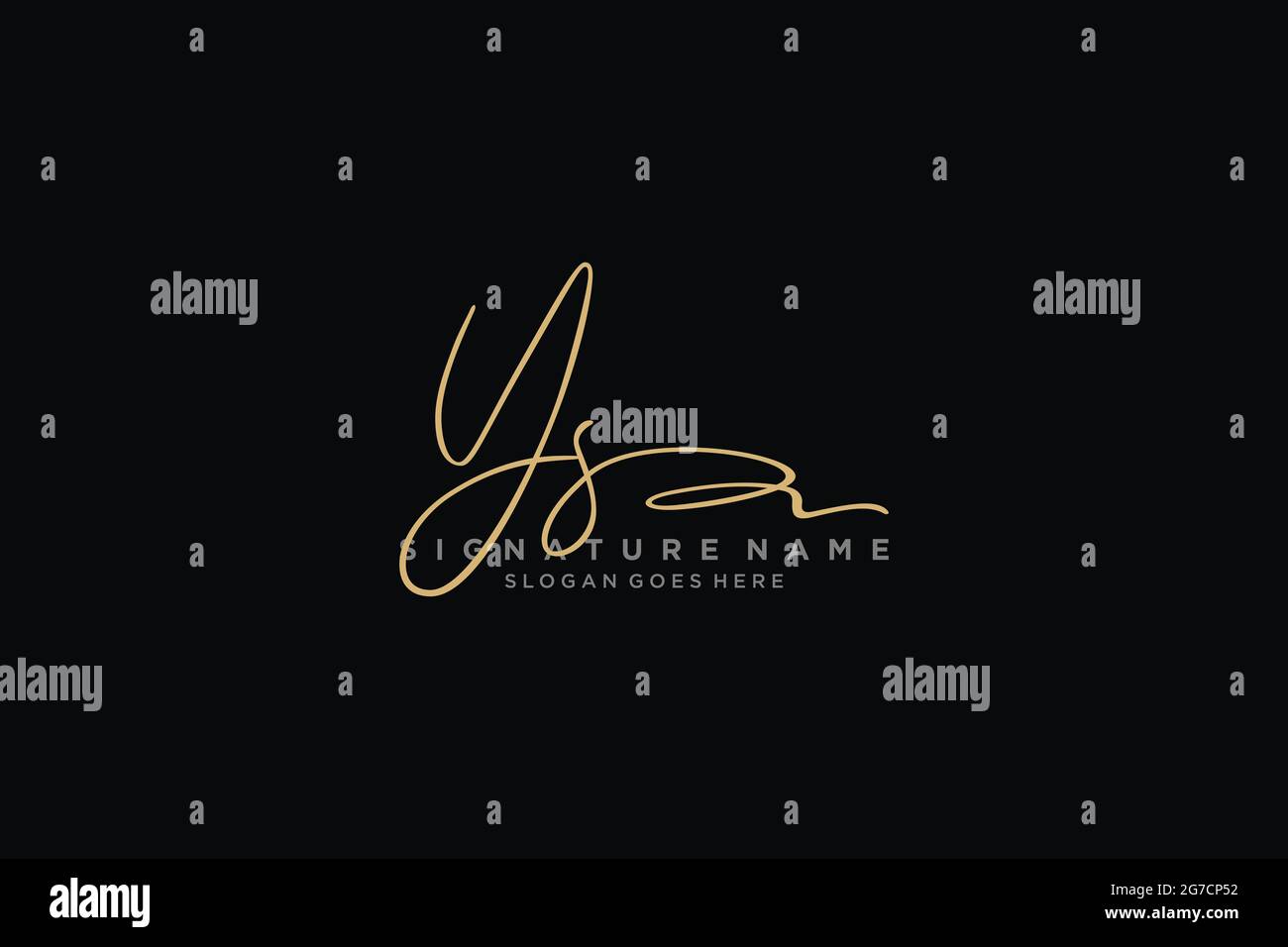 YS Buchstabe Unterschrift Logo Vorlage Elegantes Design Logo Zeichen Symbol Vorlage Vektor-Symbol Stock Vektor