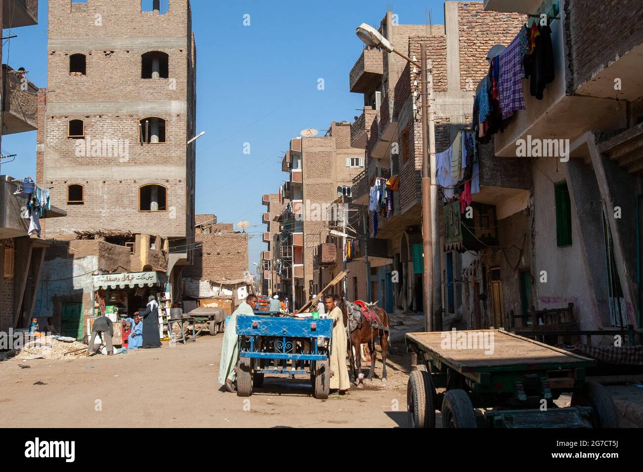 Luxor Ägypten lokaler Markt in der Altstadt Stockfoto