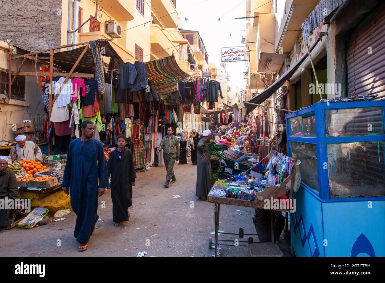 Luxor Ägypten lokaler Markt in der Altstadt Stockfoto