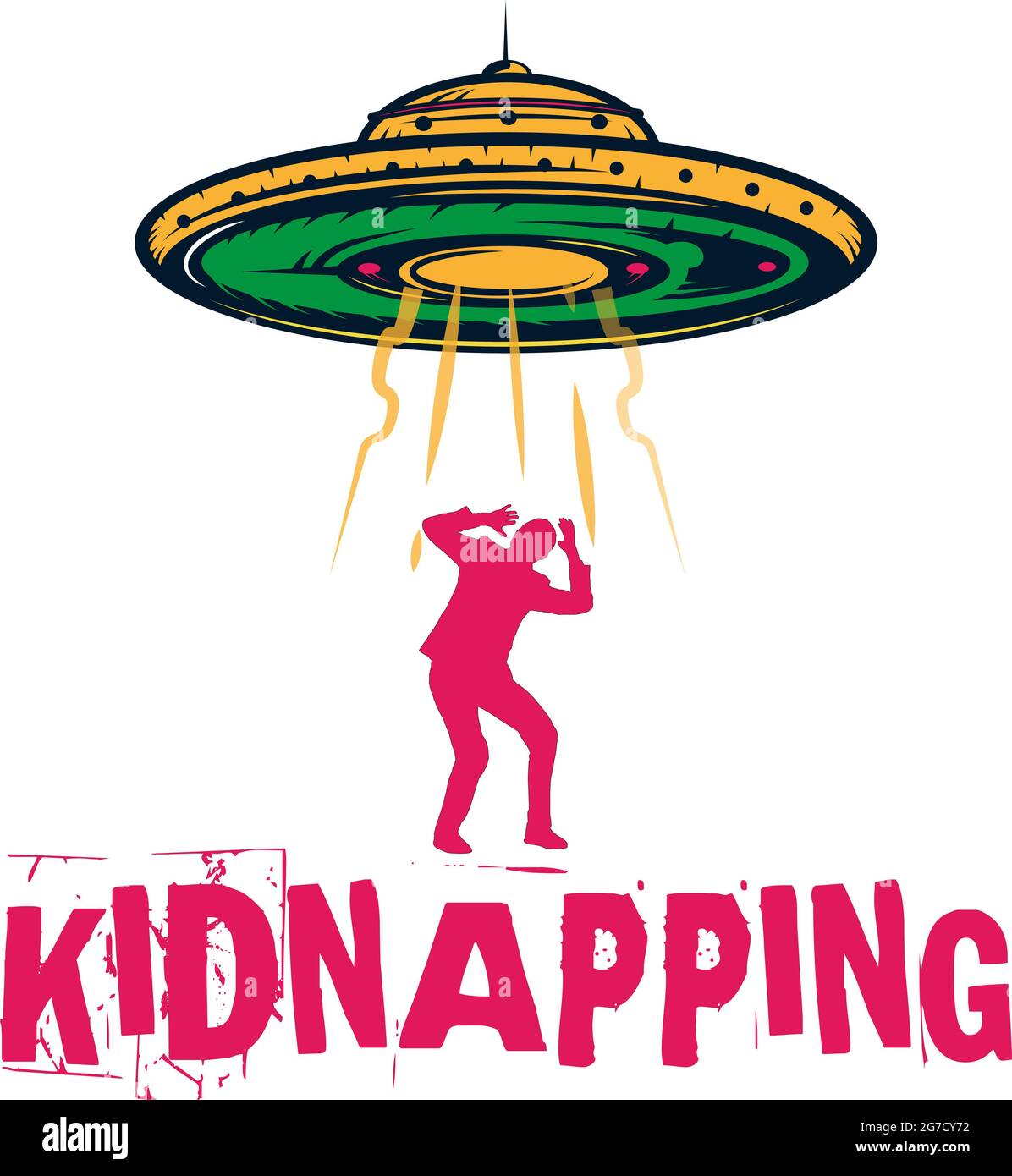 Alien entführen Menschen Stockfoto