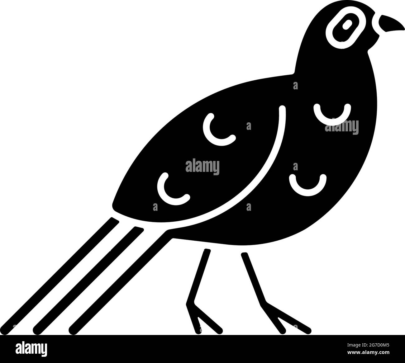 Symbol für schwarze Glyphe des Vogels. Stock Vektor Symbol für schwarze Glyphe des Vogels. Stock Vektor