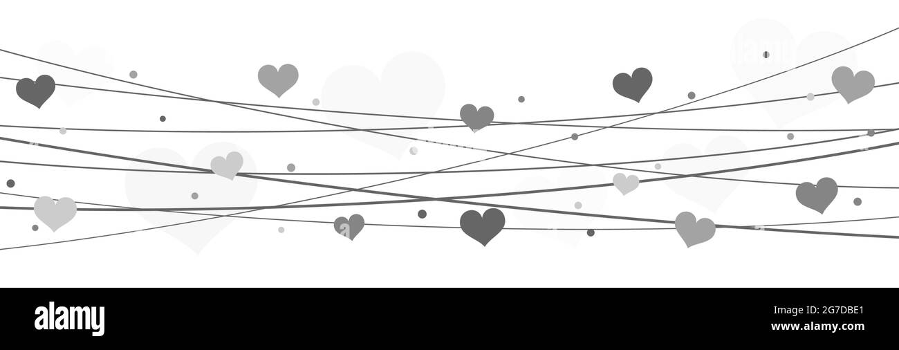 EPS 10 Vektor-Datei Hintergrund mit Herzen auf Strings für valentinstag Zeit farbig Silber für Muttertag und Liebe Konzepte Stock Vektor