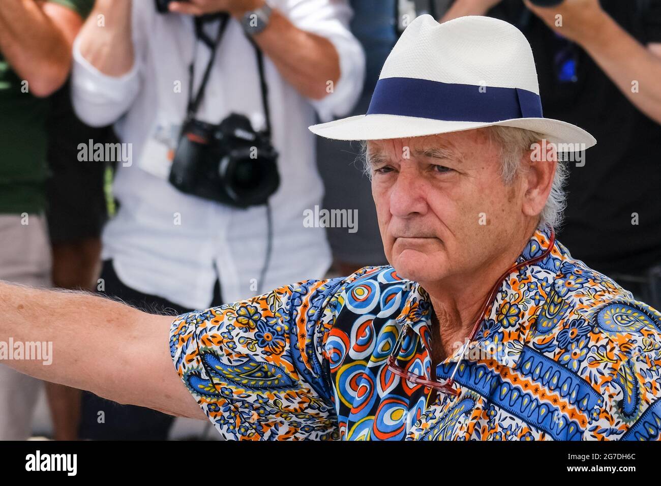 Palais des Festivals, Cannes, Frankreich. Juli 2021. Bill Murray posiert auf dem 'The French Dispatch' Photocall. Bild nach Kredit: Julie Edwards/Alamy Live News Stockfoto