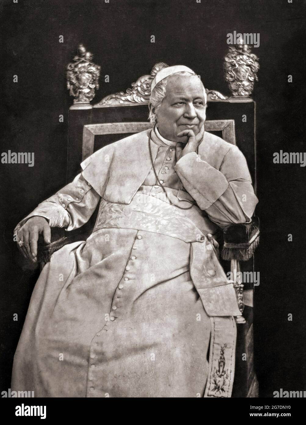 Papst Pius IX., geboren Giovanni Maria Mastai-Ferretti, 1792–1878. Nach einem Foto von Ludovico Tuminello, aufgenommen in den 1870er Jahren. Stockfoto
