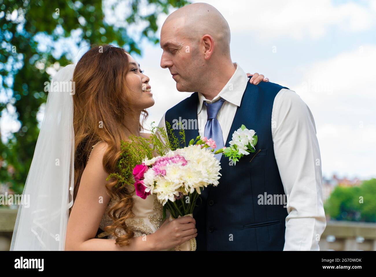 Hochzeitstag Stockfoto