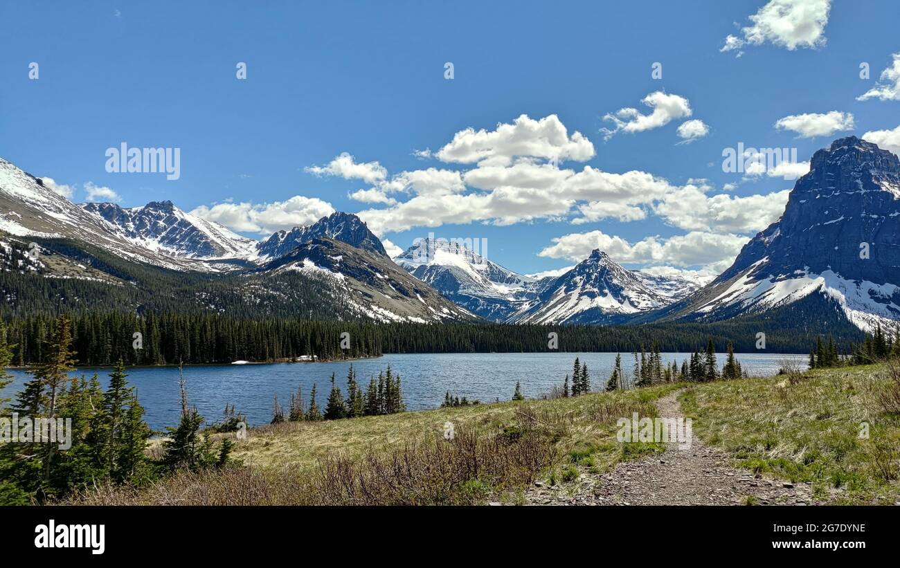 Trail auf Alaskan Berge Stockfoto