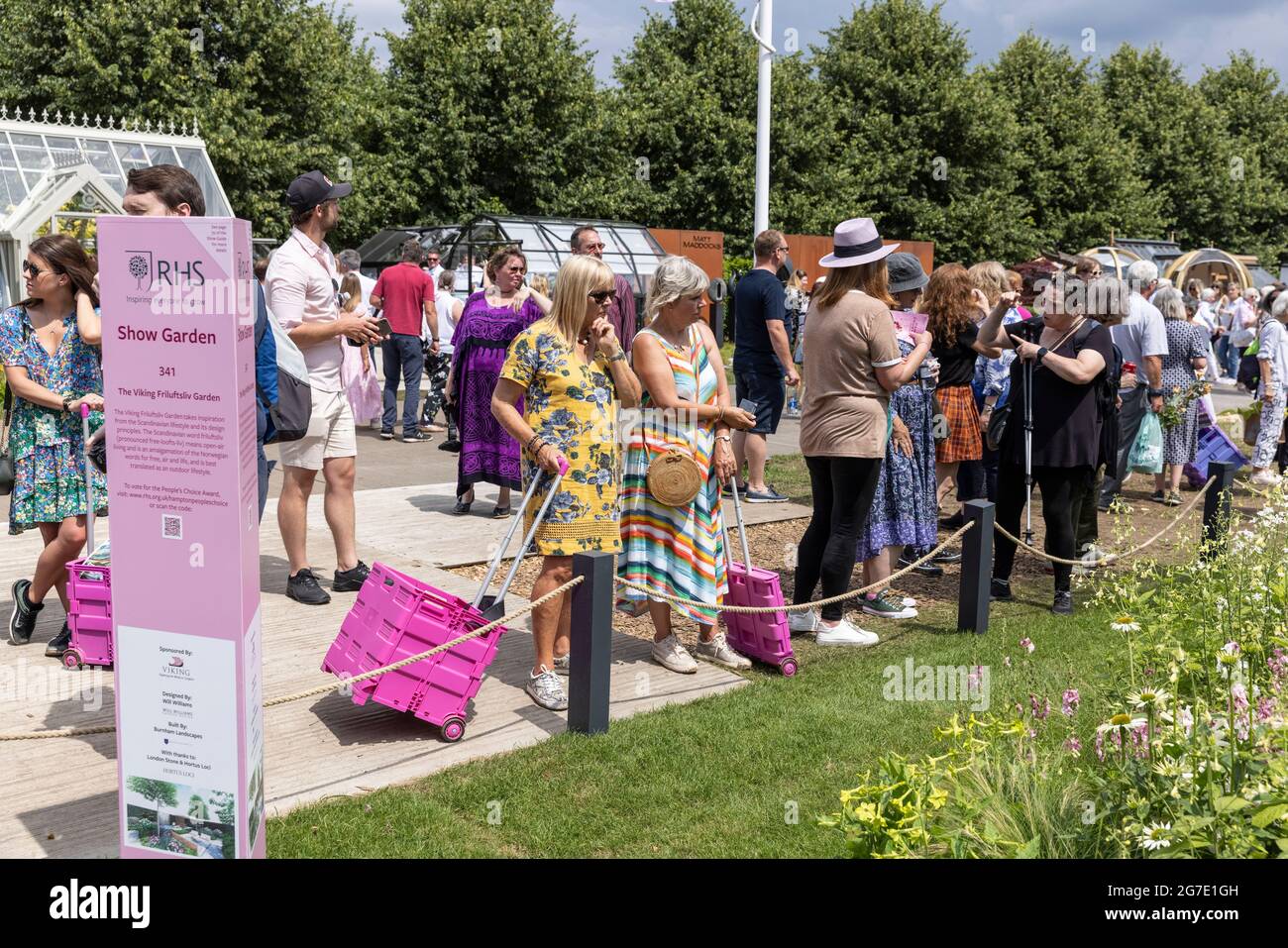 RHS Hampton Court Palace Garden Festival 2021, Gärten und Features im Hampton Court Palace, London Borough of Richmond upon Thames, Großbritannien Stockfoto