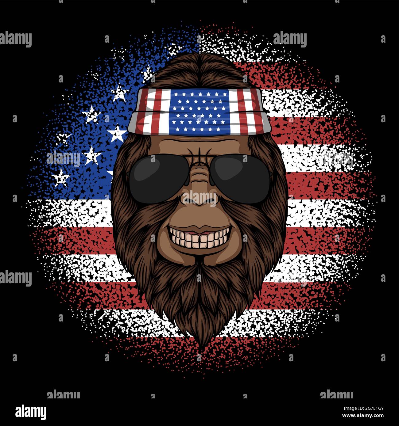 Bigfoot america-Bandana-Vektorgrafik Stock Vektor