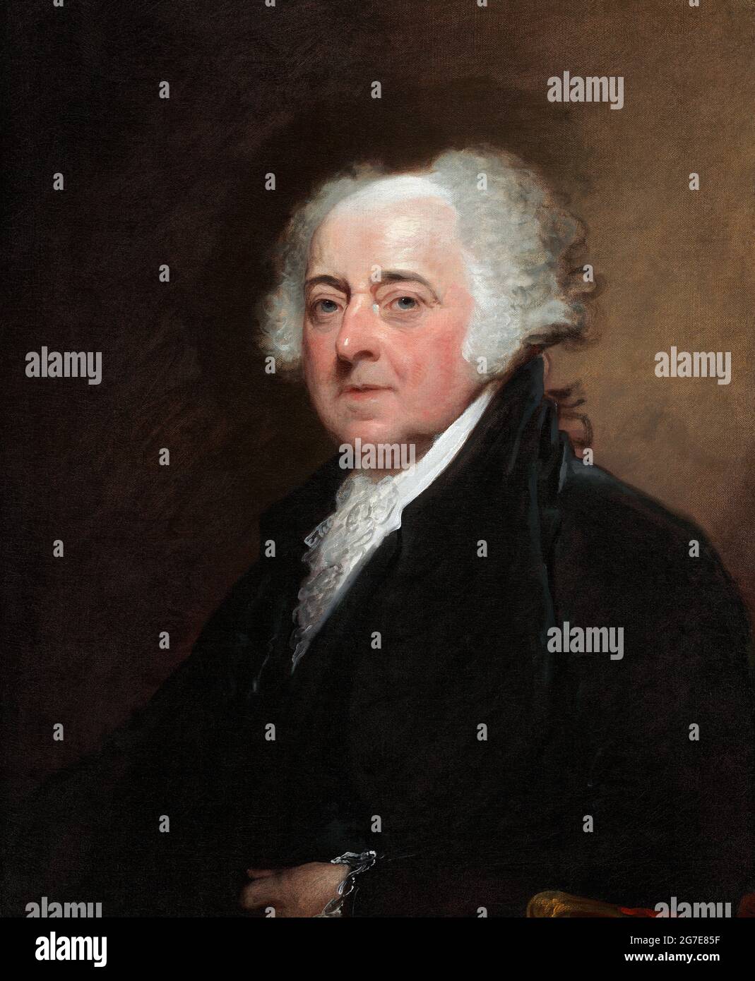 John Adams. Porträt des 2. US-Präsidenten John Adams (1735-1826) von Gilbert Stuartl, Öl auf Leinwand, 1800/1815 Stockfoto