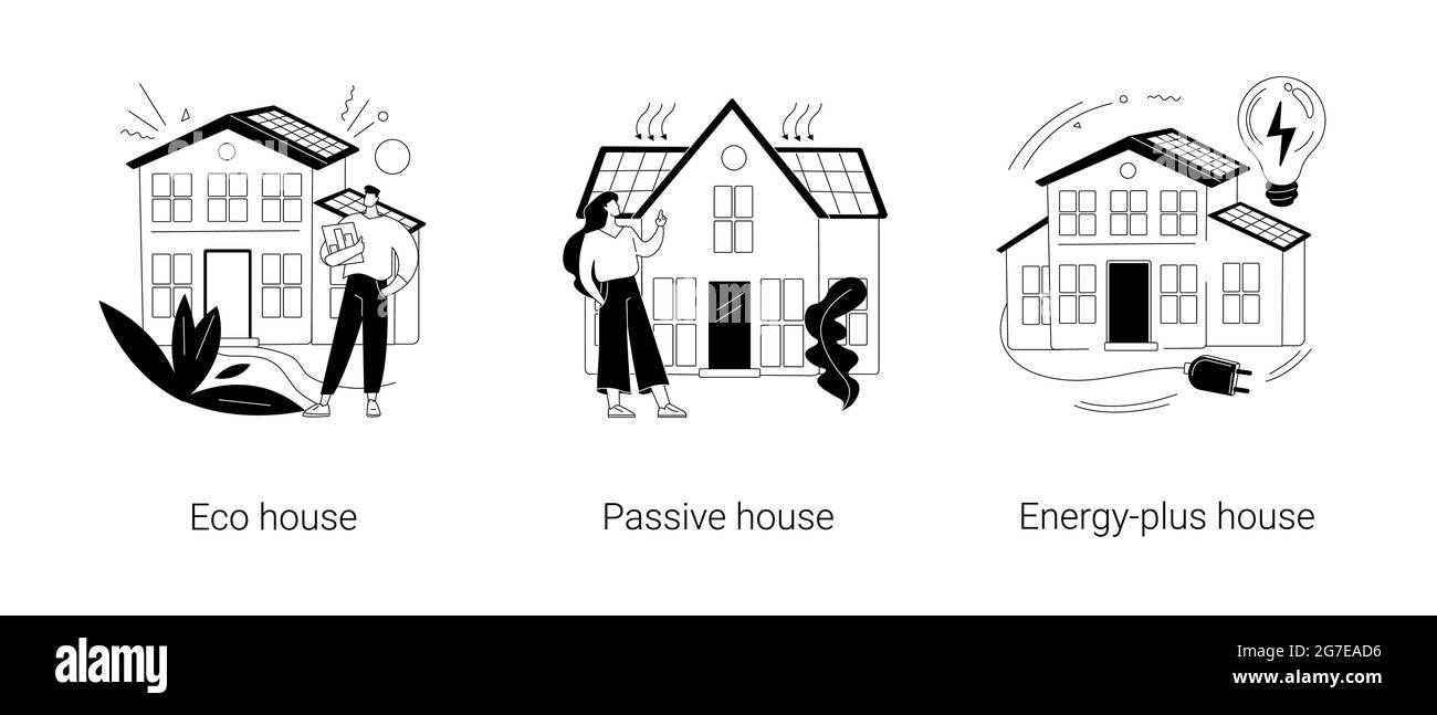 Umweltfreundliche Konstruktion abstrakte Konzept Vektor-Illustrationen. Stock Vektor