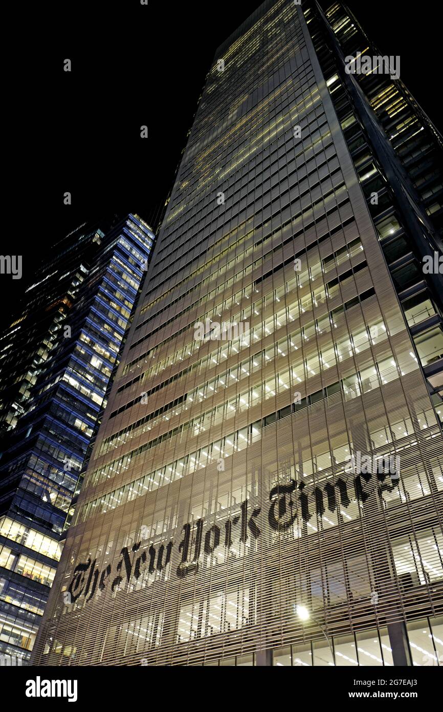 Gebäude der New York Times, in Manhattan, New York City Stockfoto