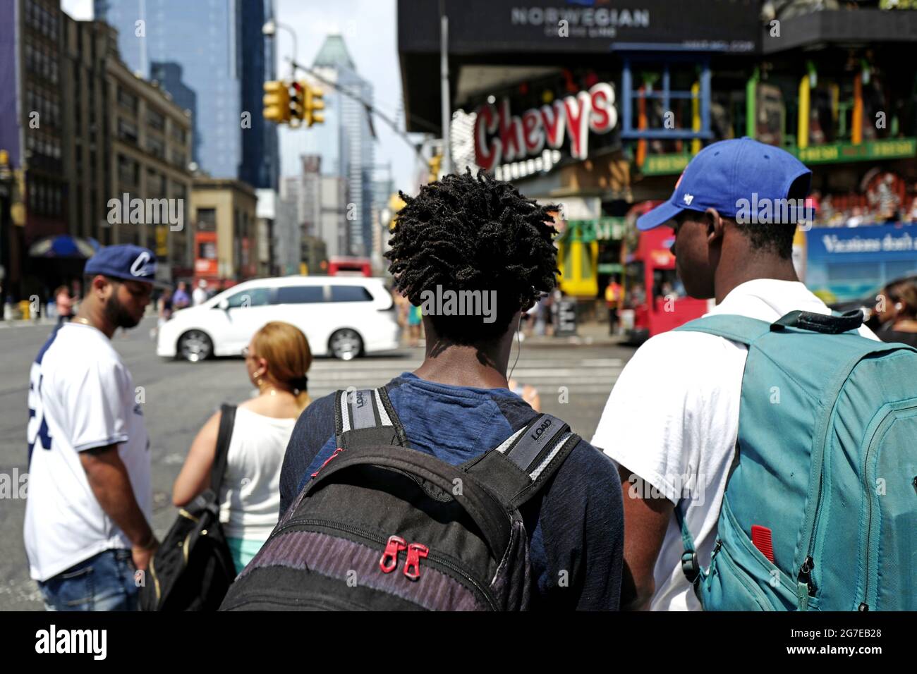 Walking Street People in Manhattan, in New York City. Stockfoto