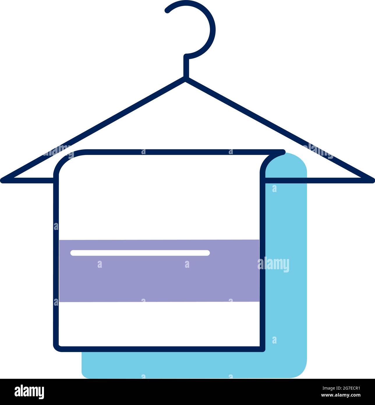 Handtuch in der Wäscheklammer Stock Vektor