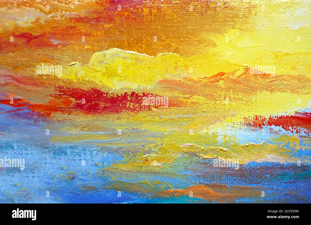 Kunst Pinselstrich , Malerei abstrakte Ölfarbe Hintergrund Stockfoto