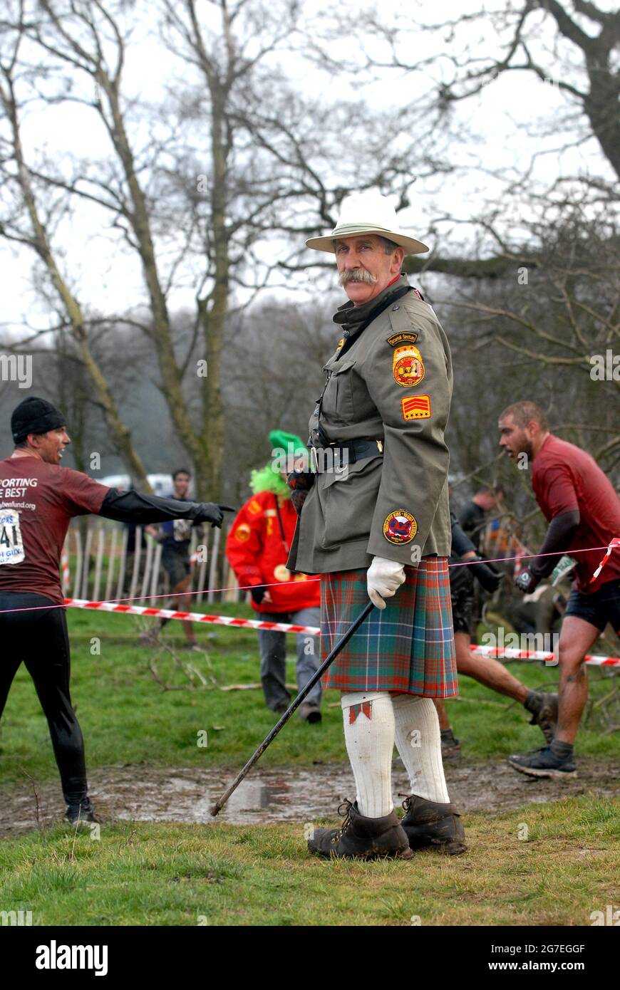 Tough Guy Race Organisator Billy Wilson „Mr Mouse“ während der Veranstaltung 2005 Stockfoto