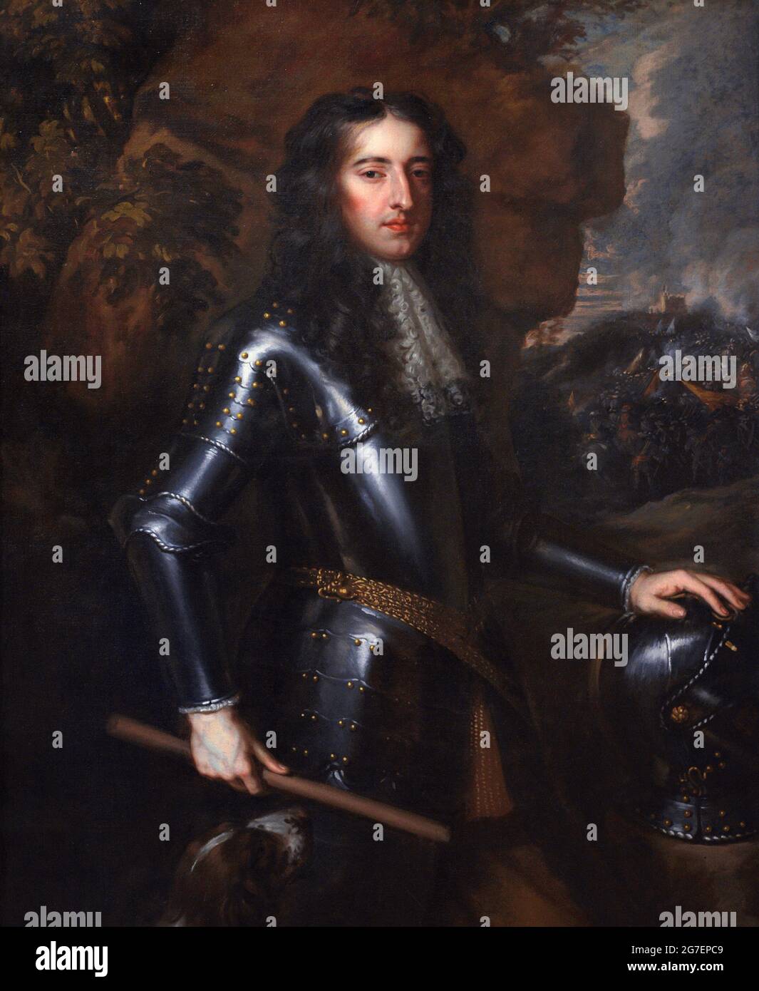 König Wilhelm III. (1650-1702). König von England, Schottland und Irland (1689-1702). Haus Nassau. Stadholder der Vereinigten Provinzen der Niederlande als Wilhelm III. (1672-1702). Hochformat. Studio von Sir Peter Lely (1618-1680) nach einem Werk von circa 1677. Öl auf Leinwand (124,5 x 101 cm). National Portrait Gallery. London, England, Vereinigtes Königreich. Stockfoto