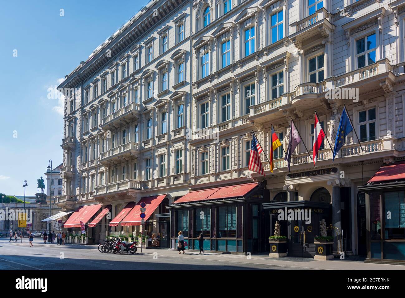 Wien, Wien: Hotel Sacher im Jahr 01. Altstadt, Wien, Österreich Stockfoto