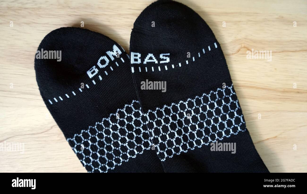 Neue Bombas Wadensocken in schwarz Stockfoto