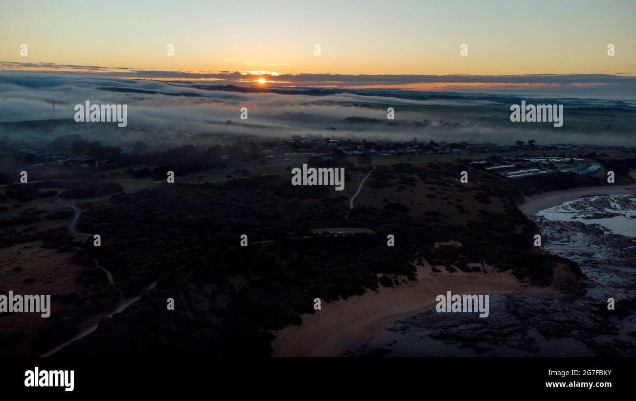 Sonnenaufgang in Kilcunda Stockfoto