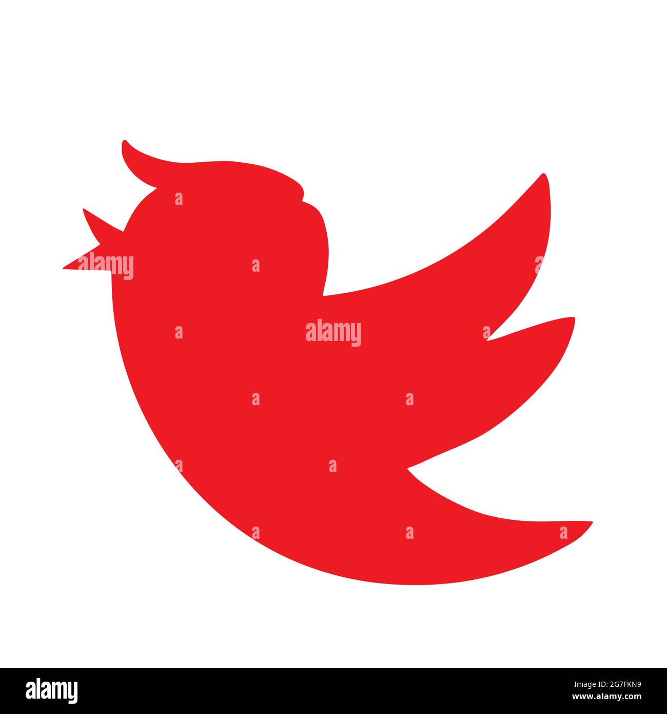 Donald Trump Twitter-Symbol Für Social Media Bird. Vektorgrafik. Stock Vektor