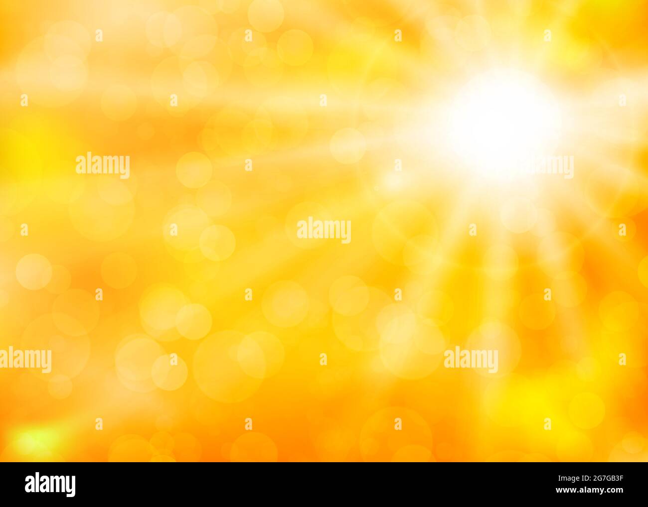 Heiße Sonne. Hitzewelle. Konzept der globalen Erwärmung und des Klimawandels. Vektorgrafik Stock Vektor