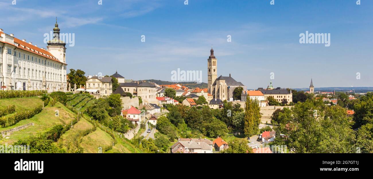 Panoramablick auf die Skyline von Kutna Hora, Tschechische Republik Stockfoto
