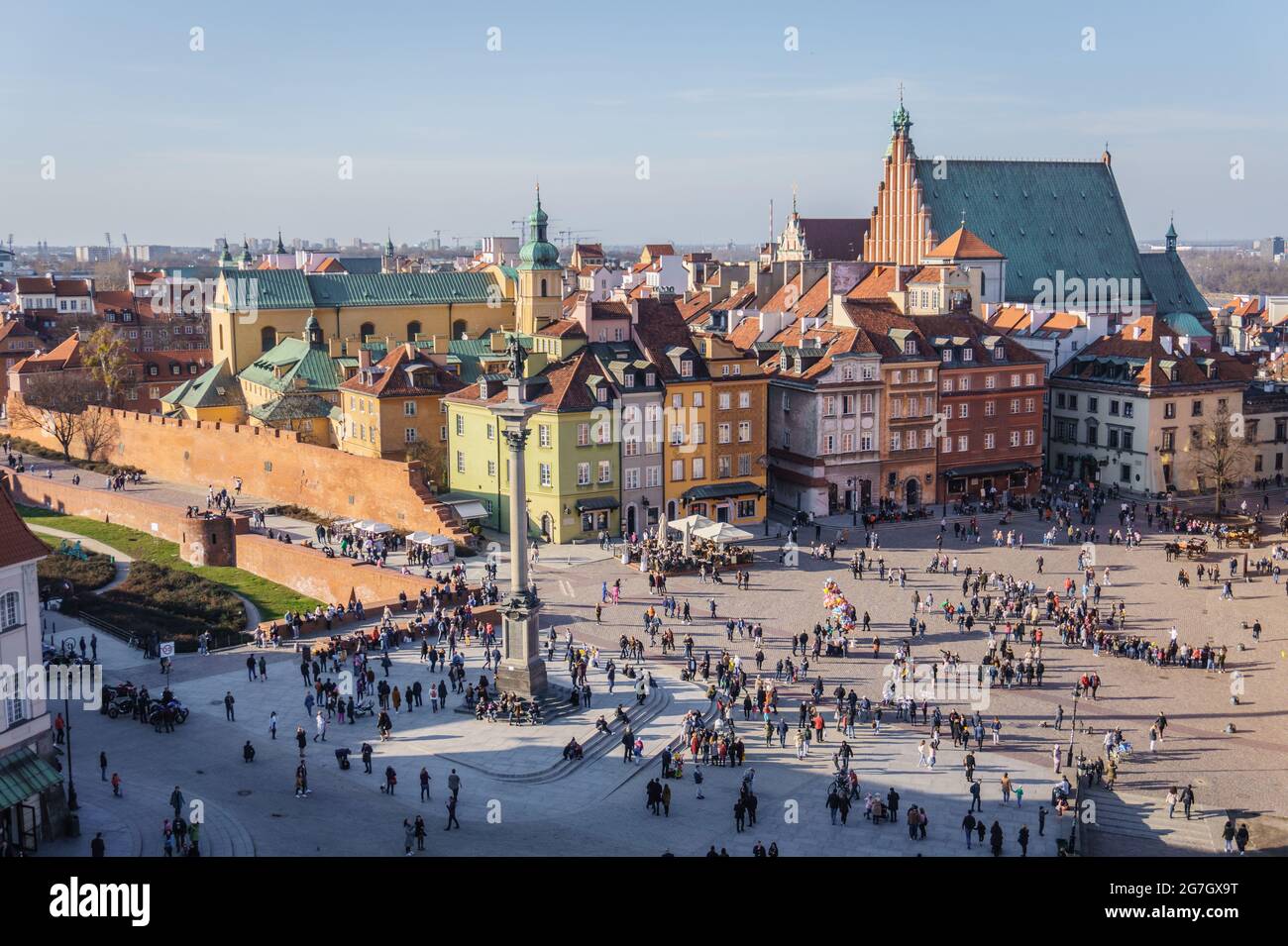 Warschauer Altstadt Castle Square Aussichtspunkt Stockfoto