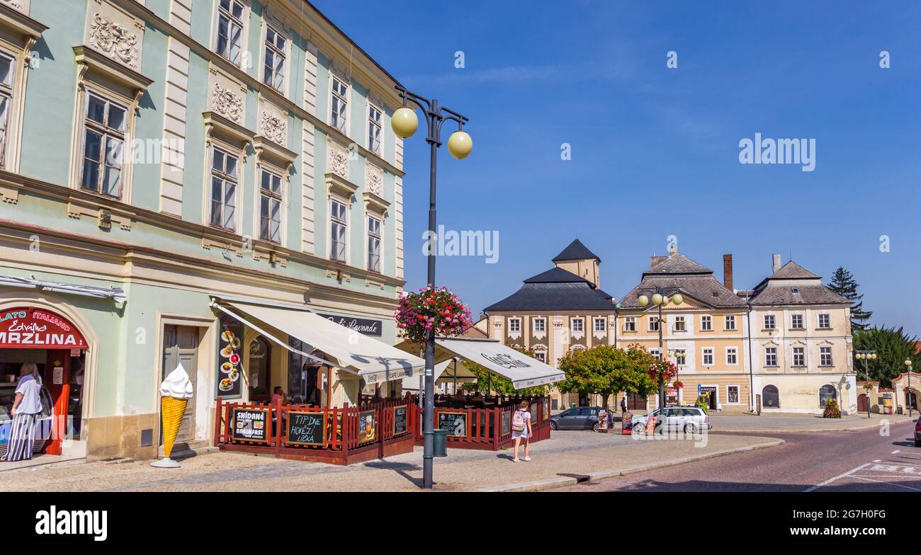 Panorama des Hauptplatzes von Kutna Hora, Tschechische Republik Stockfoto