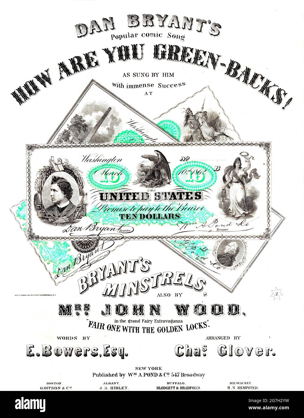 How are You Green-Backs!, 1863 Noten Stockfoto