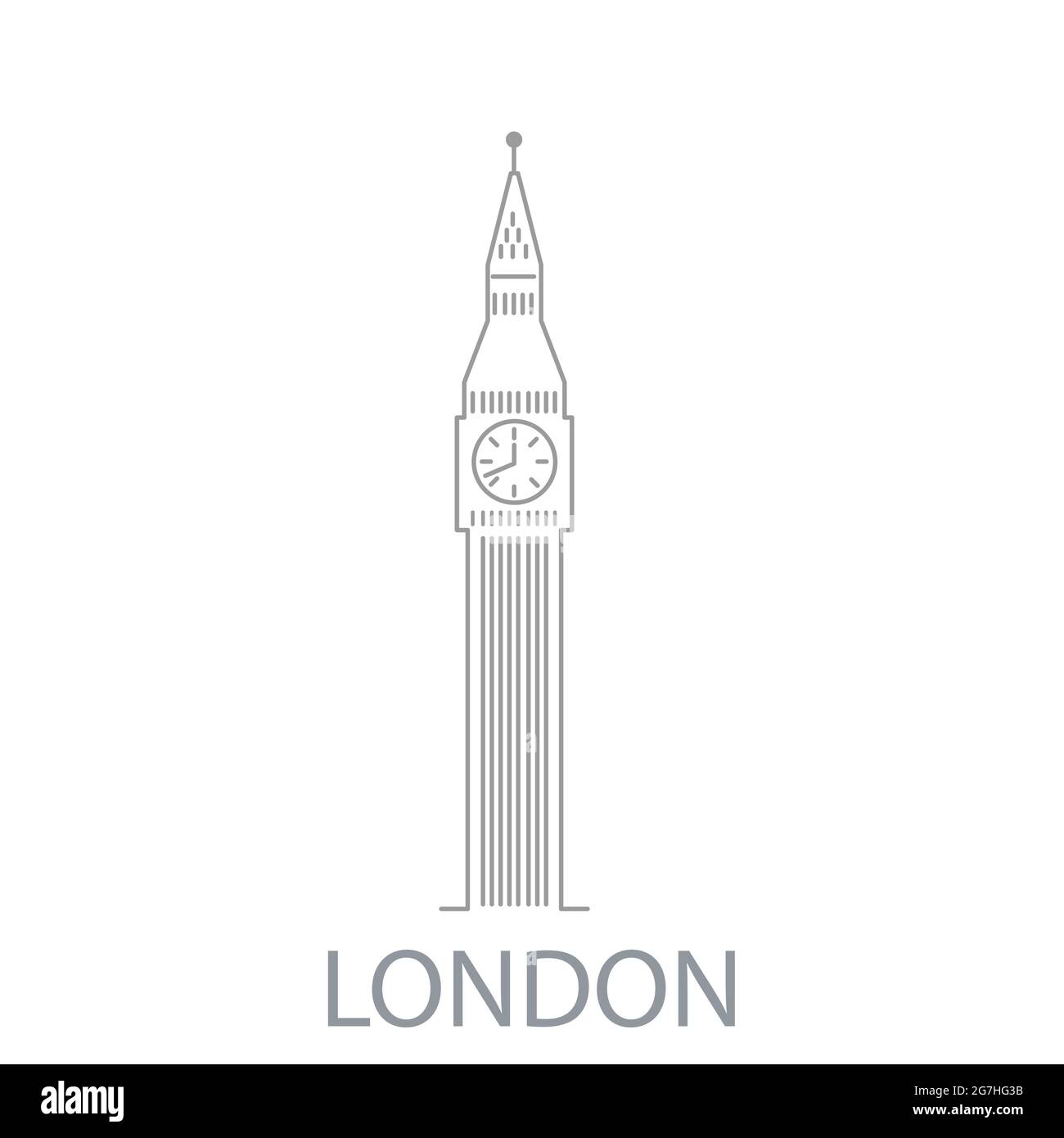 Riesenrad in der Skyline von London Wahrzeichen und architektonisches Element in Großbritannien Stock Vektor