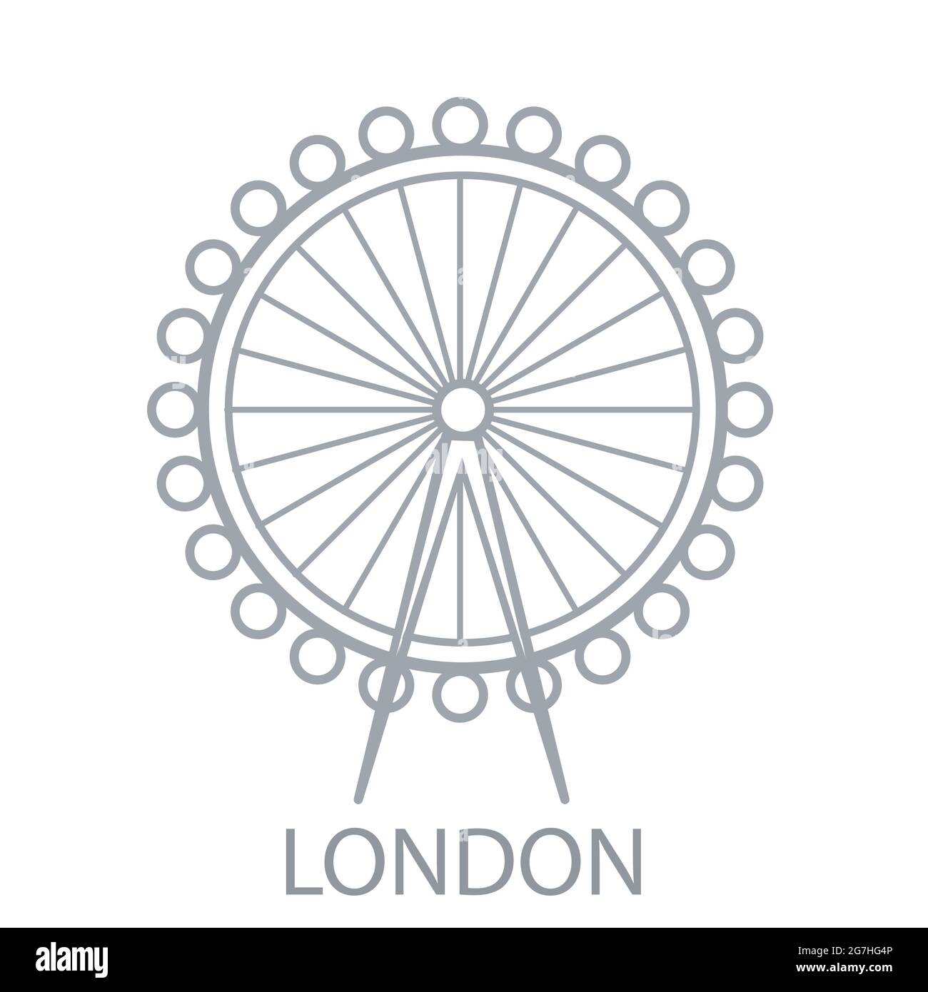 London Skyline historische Bedeutung Touristenattraktion Stock Vektor