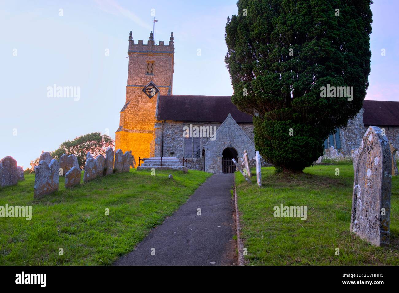 All Saints Church, Godshill, Isle of Wight, Großbritannien Stockfoto