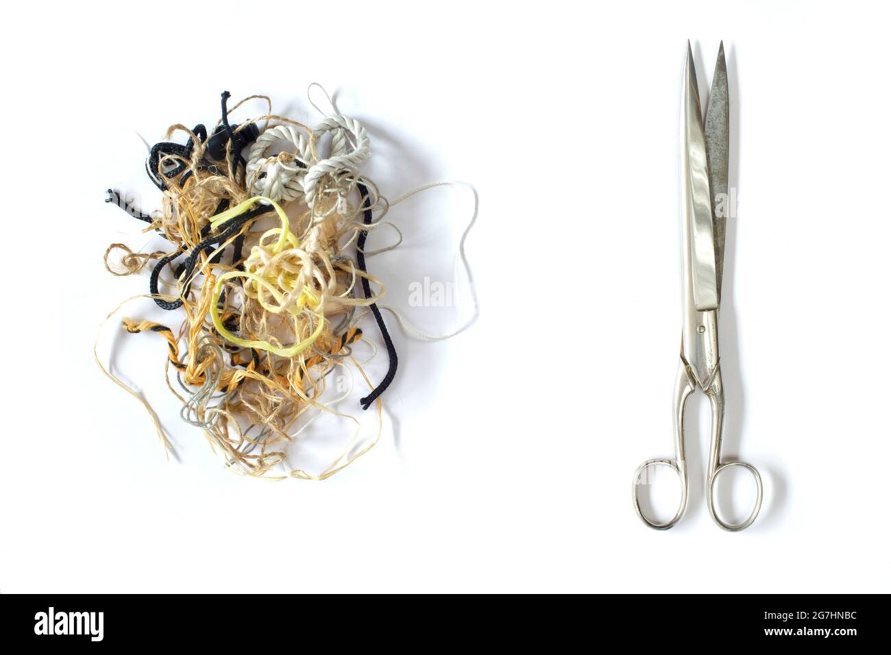 Business Metapher, Lösung für ein Problem, Innovation, Idee, Consulting-Konzept, flach lag gute Kopiefläche Stockfoto