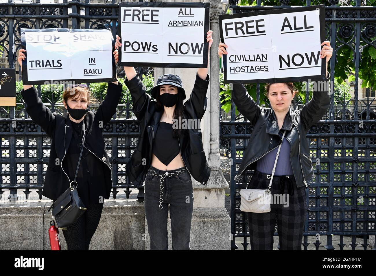 London, Großbritannien. Juli 2021. Freie Proteste armenischer Kriegsgefangener, Parliament Square, Westminster. Kredit: michael melia/Alamy Live Nachrichten Stockfoto