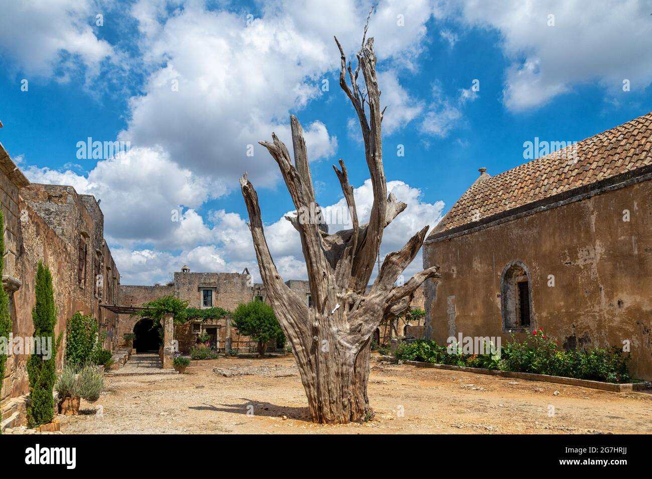 Arkadi Kloster auf der griechischen Insel Kreta Stockfoto