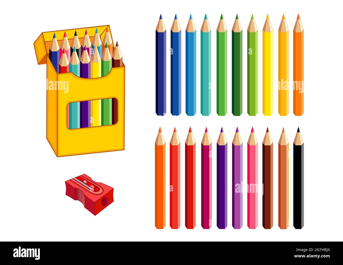 Box Of Pencils Stockfotos und -bilder Kaufen - Alamy
