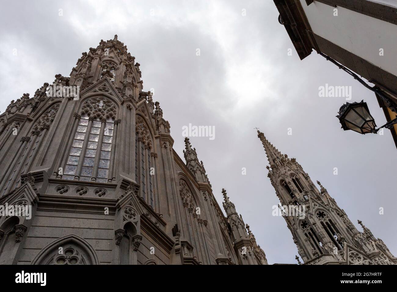 Kirche San Juan Bautista in der Stadt Arucas, Gran Canaria (Spanien) Stockfoto